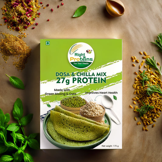 Dosa & Chilla Healthy Mix | 27g Protein | Green Moong & Oats